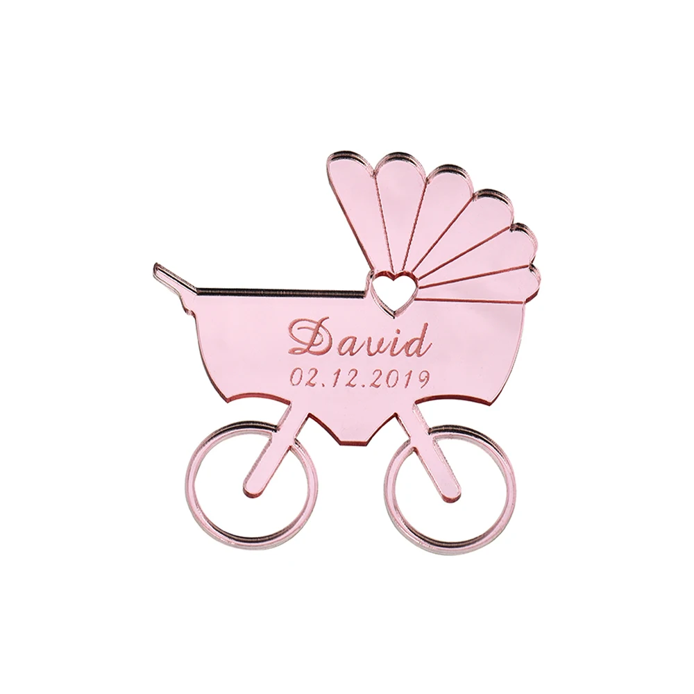 12 шт. персонализированное гравированное зеркало детскую коляску для визитной