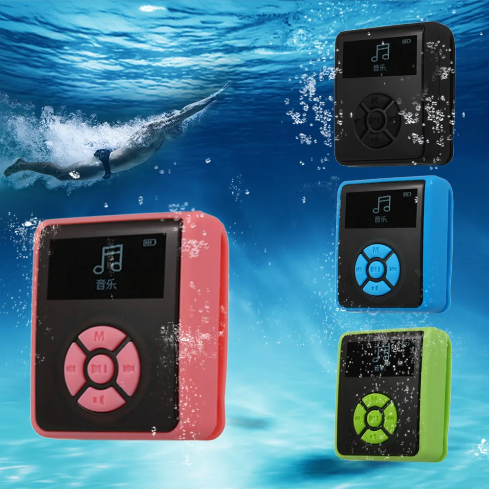 IPX7 водонепроницаемый mp3-плеер портативный мини 4 Гб музыкальный плеер с