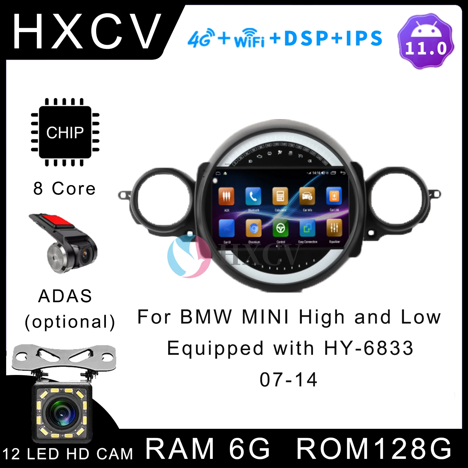 

Android Smart car radio for BMW MINI High and Low Equipped with HY-6833 Android car stereo with gps navigation 4G 2007- 2014