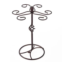 eur style iron wine glasses rack desk top goblet holder g shaped six cup position copper color