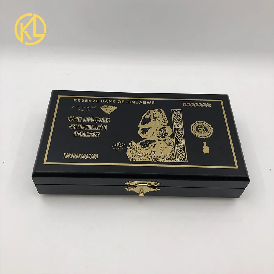Позолоченный Зимбабве сто quintillion долларов Бар Золотой плакированный Bullion бар для
