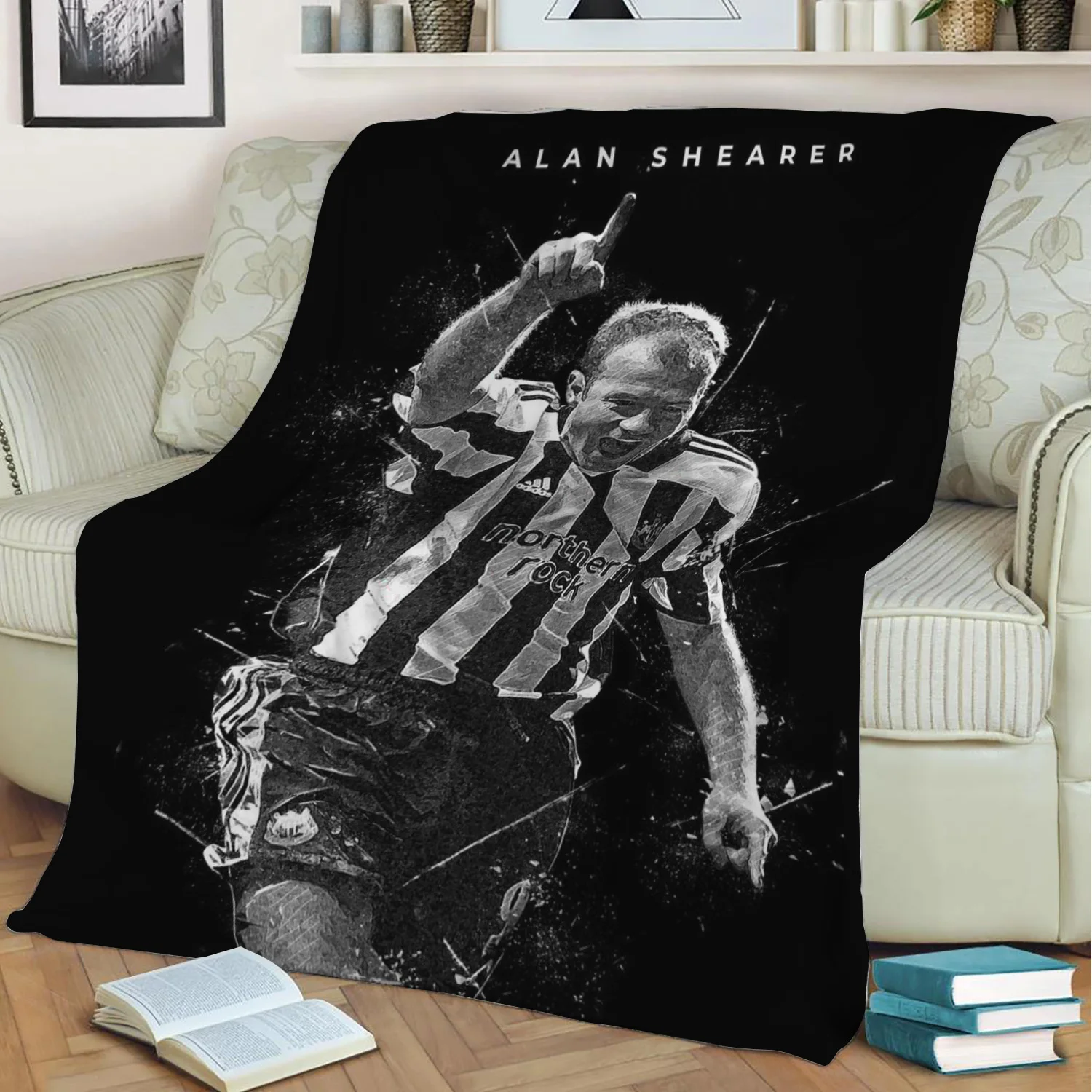 Плюшевое одеяло Alan Shearer с 3D принтом накидка на диван домашний декор мягкое теплое