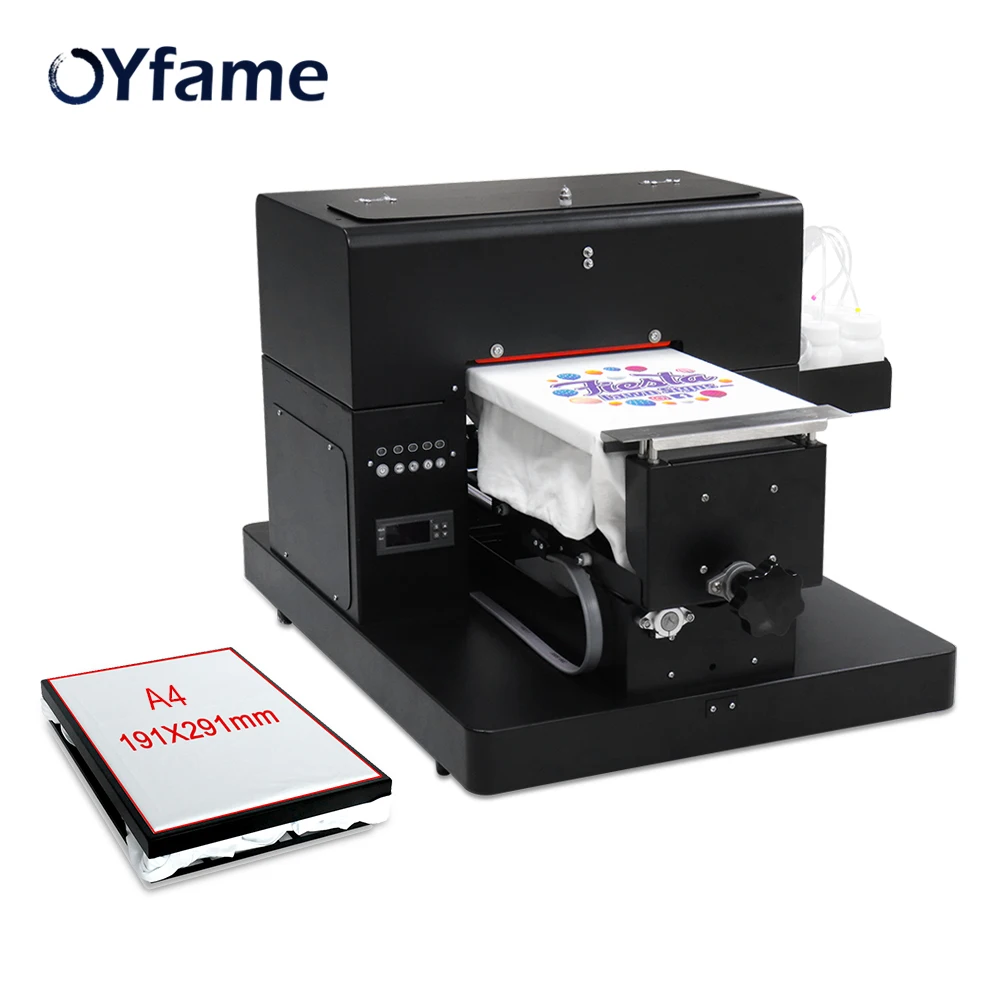 Автоматический планшетный принтер OYfame A4 DTG для футболок темных и светильник
