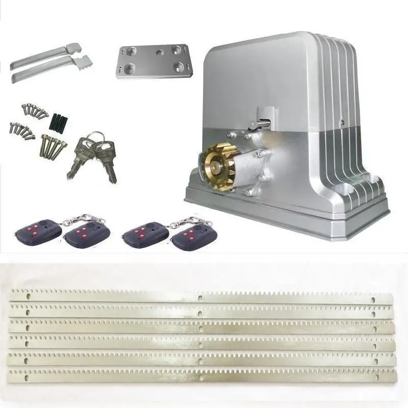 

Распродажа с завода, электрический двигатель 1800 кг для открывания раздвижных ворот, двигатель с 6 м стальными стойками, 4 пульта дистанционн...