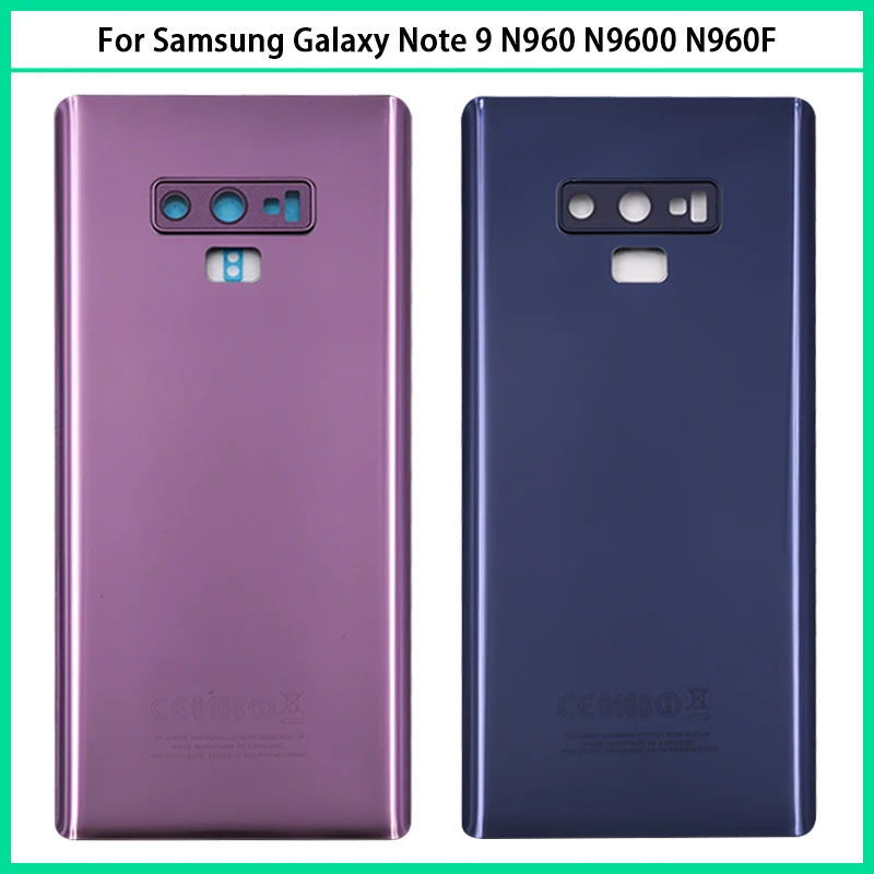 Для Samsung Galaxy Note 9 N960 N9600 N960F Задняя крышка батареи задняя дверь Note9 3D стеклянная