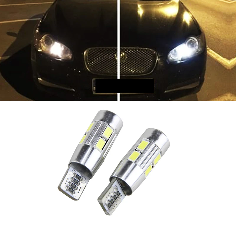 

2x Canbus Error Free Car Wedge Light W5W T10 LED Auto Lamp Bulb For Jaguar XF X250 (2009)