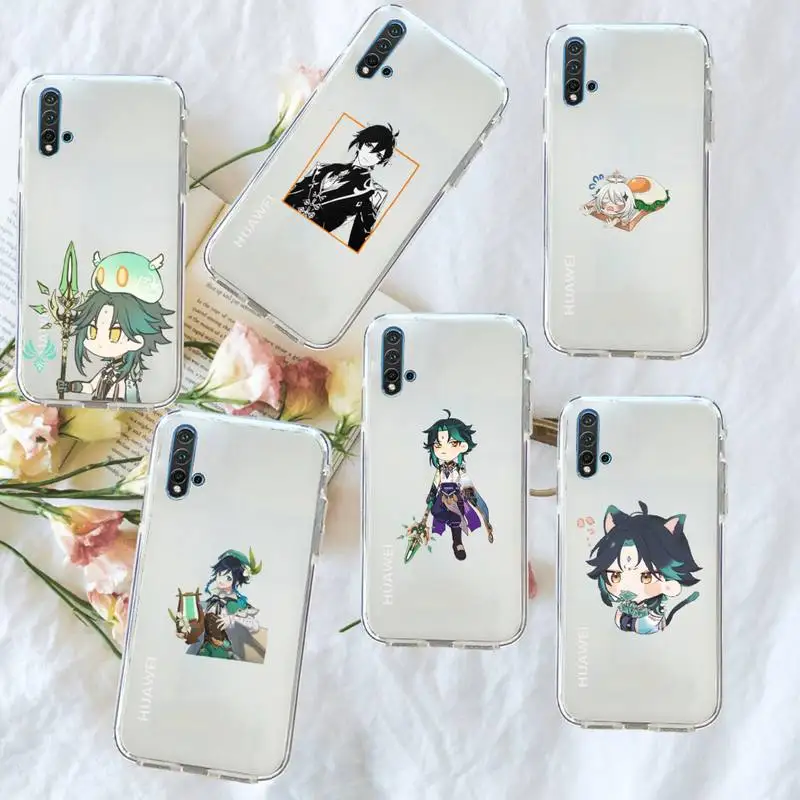 

Genshin Impact cute Phone Case Transparent for Huawei honor P mate Y 20 30 40 10 8 5 6 7 9 i x c pro lite prime smart
