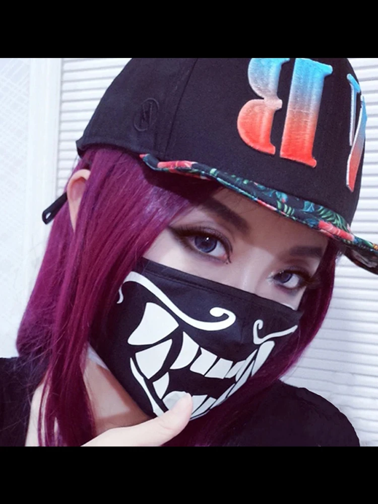 K/DA KDA маска Акали для косплея, убийца S8, светится в темноте, карнавал, подарки на Рождество и Новый год, реквизиты на вечеринки.