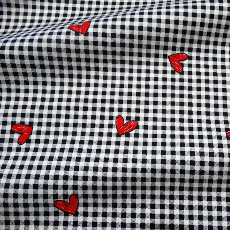 Нефлуоресцентная хлопковая ткань с принтом клетчатая Детская сумка одежда