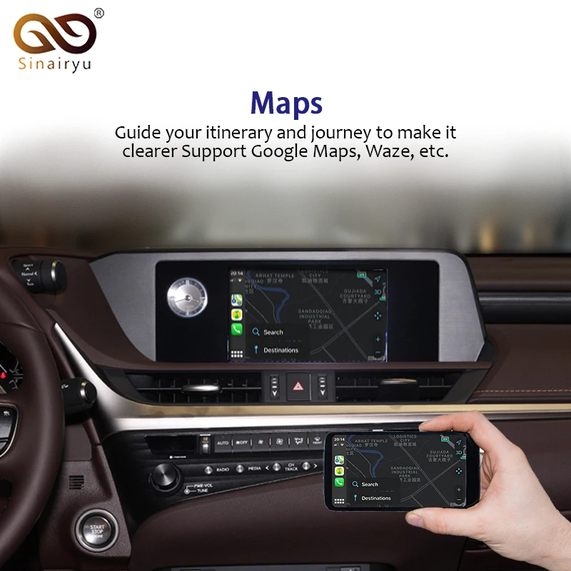 Sinairyu беспроводной Apple Carplay для Lexus ES 2018 2019 Android зеркальный автомобильный игровой