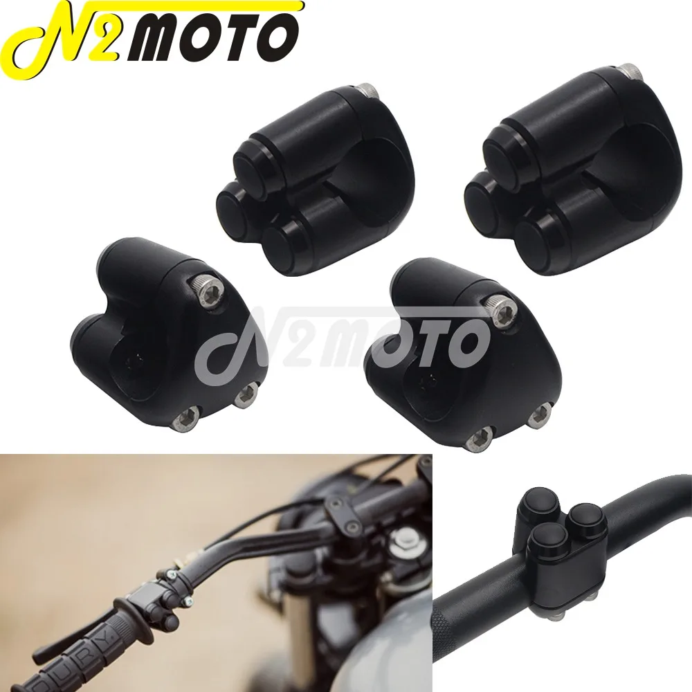 Для Harley Cafe Racer 2x 22/25 мм руль тройной переключатель 3-кнопочный M-Переключатель Блок