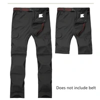mens quick dry detachable hiking pants outdoor breathable elastic sport camping trekking fishing shorts breathable thousers