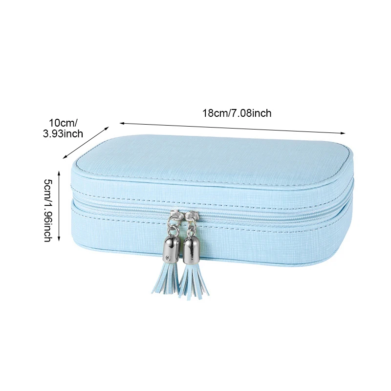 Travel Portable Exquisite Jewelry Storage Box Earrings Nail Necklace Ring Organizer Watch Bracelet Cosmetics Manager Accessories