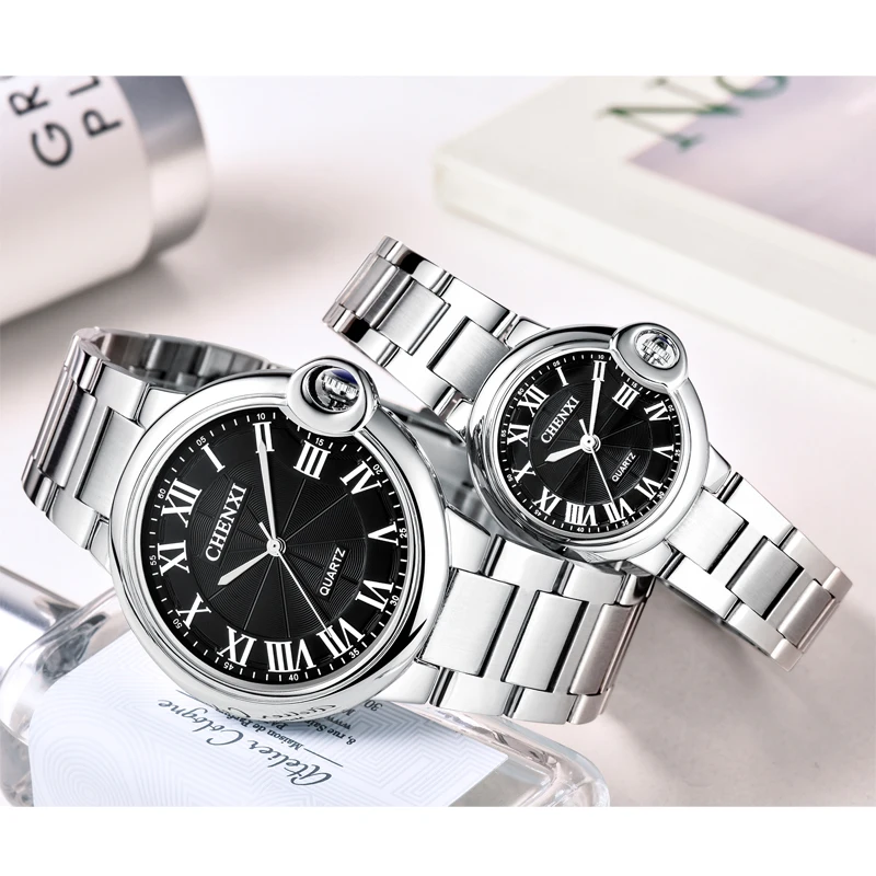 

CHENXI Couple Watches For Lovers Gift Fashion Creative Watch For Men Women Stainless Steel Waterproof Quartz Lover Watches 2021