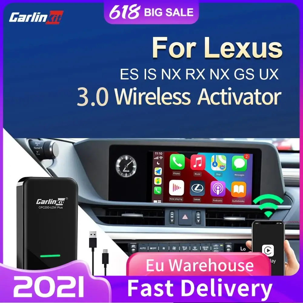 Carlinkit 3 0 беспроводной адаптер CarPlay для LEXUS ES IS NX RX CT LC RC 2015 2021 навигация Музыкальная