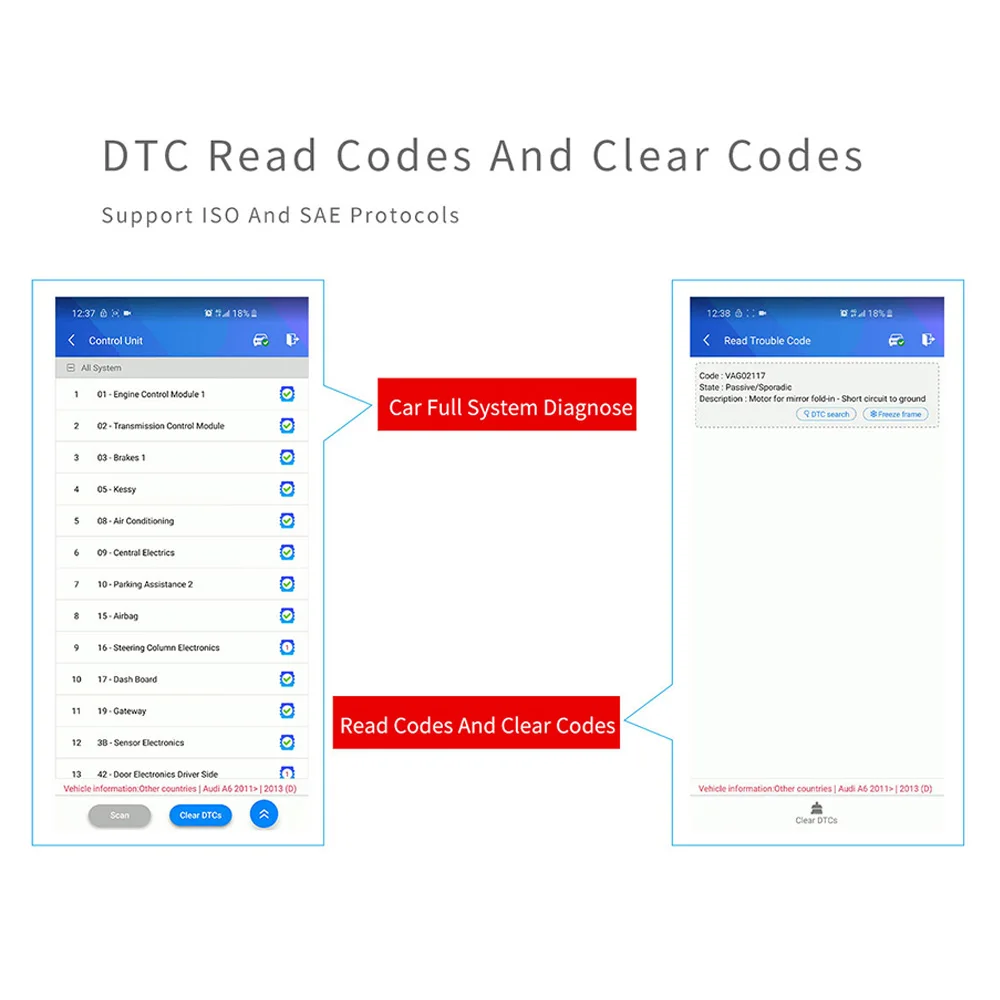 EUCLEIA T2 Все системы Авто диагностический инструмент Bluetooth OBD2 сканер для Android