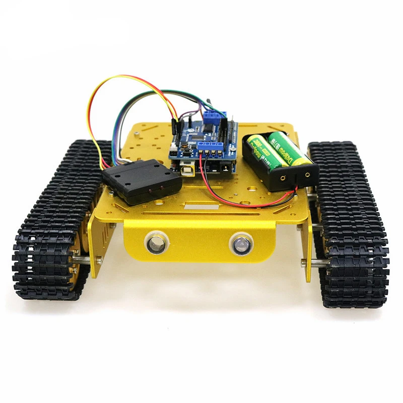 Wireless PS2 Handle Control T200 Metal Smart Rc Robot Tank Chassis Kit With 2pcs High Torque DC Motor 5KG Load DIY For Arduino | Игрушки и