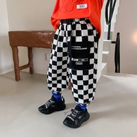 plaid spring autumn casual pants boys kids trousers children clothing teenagers sport in stock high quality