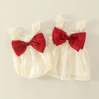 new baby girl dress summer child sweet princess infant twins party wedding children clothing birthday gift bowknot bebe ropa