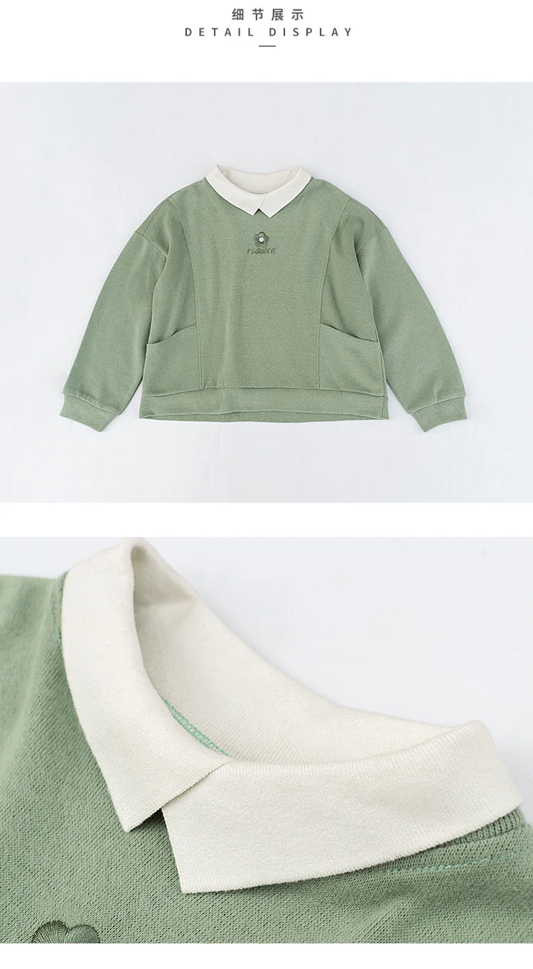 Свитер в Корейском стиле для девочек-подростков Зеленый светильник Топы с