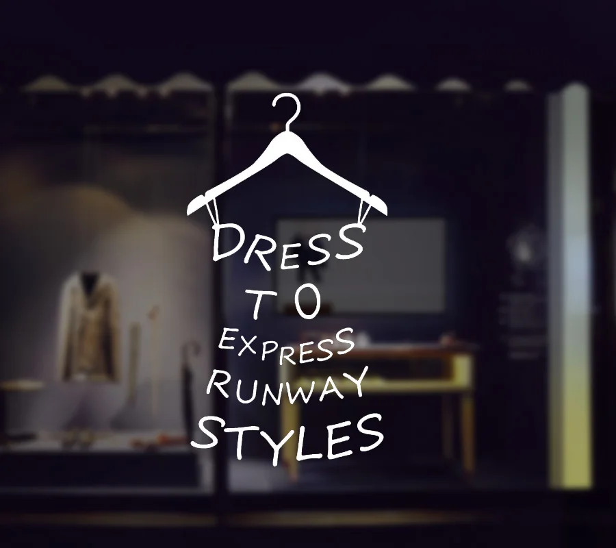 Вешалка для одежды подиума стекла окна стены Наклейки Декор обои | Дом и сад