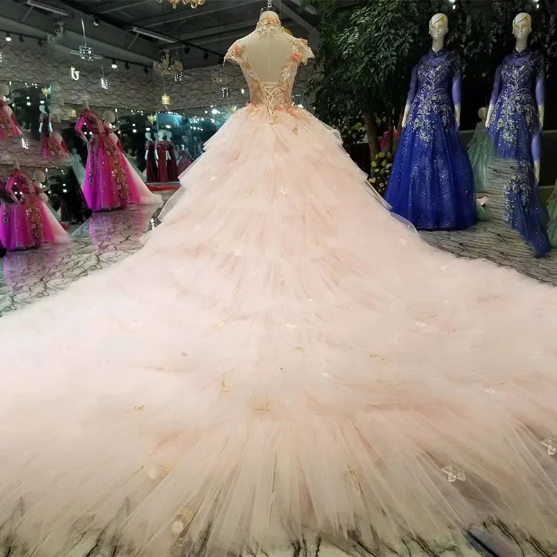 Новое поступление сказочные розовые вечерние платья пикантное вечернее платье