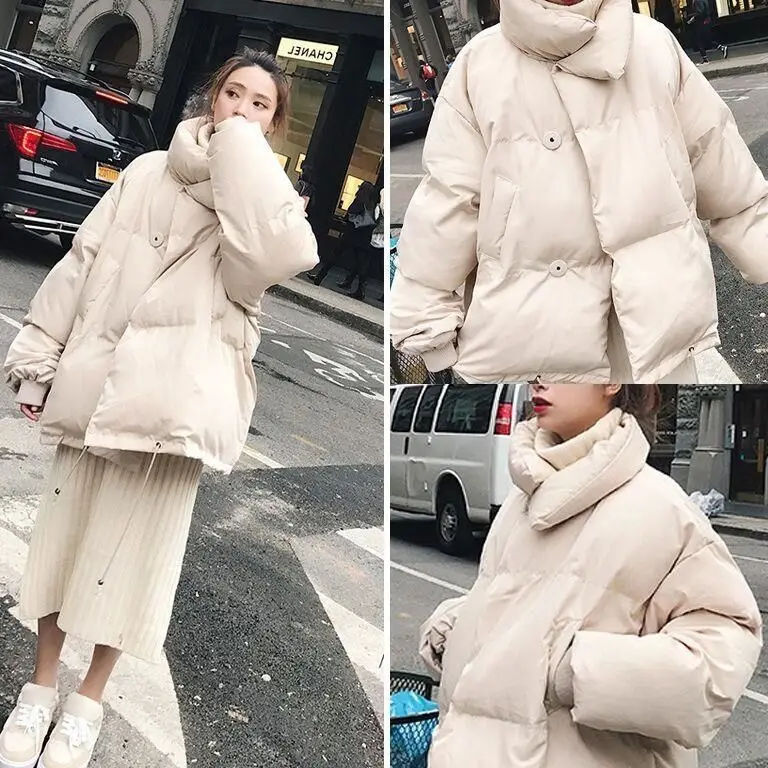 

Cotton-padded jacket women's autumn and winter coat thickened new student cotton-padded jacket Korean loose bf short bread suit