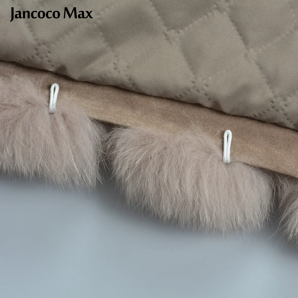 Женский Теплый меховой жилет Jancoco Max зимняя безрукавка из натурального Лисьего