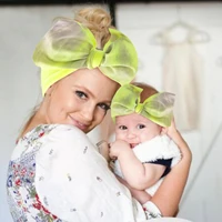 2022 spring cable bow baby headband for child bowknot headwear turban for kids elastic headwrap baby hair accessories