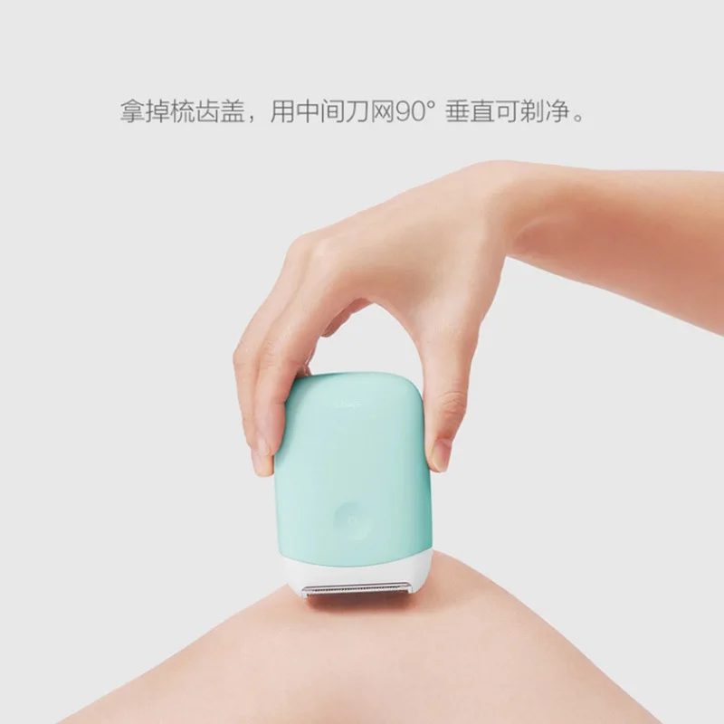 

Electric shaver for women with beard and eyebrows mint green compact whole body washing and shaving rechargeable