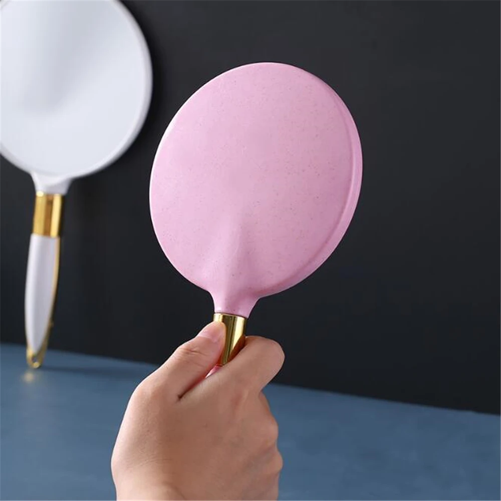 Зеркало для макияжа женское винтажное ручное косметическое зеркало компактное с