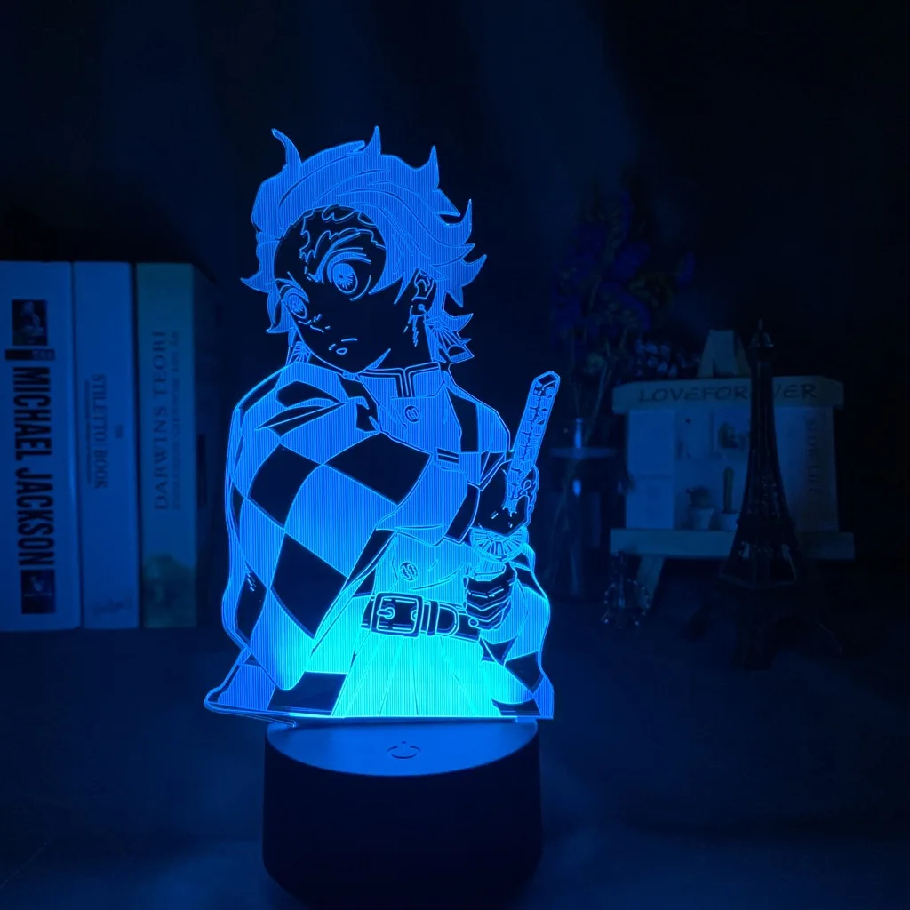 Demon Slayer Kimetsu No Yaiba Tanjiro Kamado Figure 3d Anime Lamps for Child Bedroom Decor Nightlight Kids Led Night Light Gift