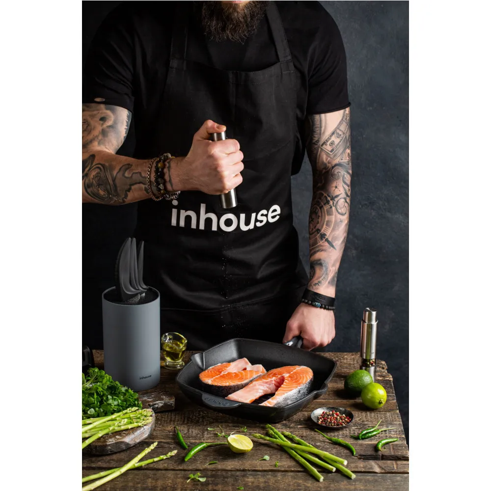 Подставка для ноже Inhouse STANDA Grey IHGR1811TR | Дом и сад