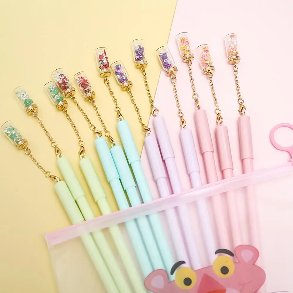 Новинка милая Цветочная бутылка для геля ручки с синими чернилами Kawaii школьные