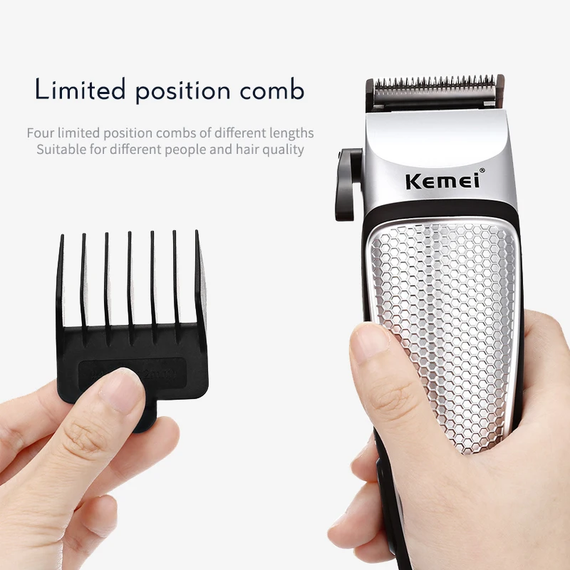 

Kemei KM-4639 Electric Clipper Mens Hair Clippers Professional Trimmer Household Low Noise Beard Machine Personal Haircut Tools