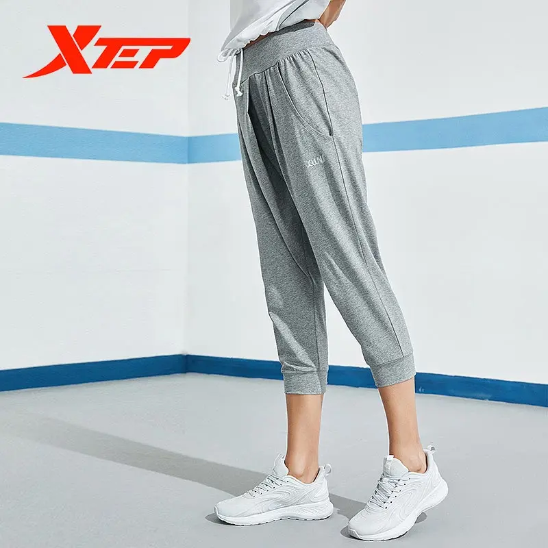 Брюки Xtep Женские однотонные повседневные модные уличные спортивные штаны для
