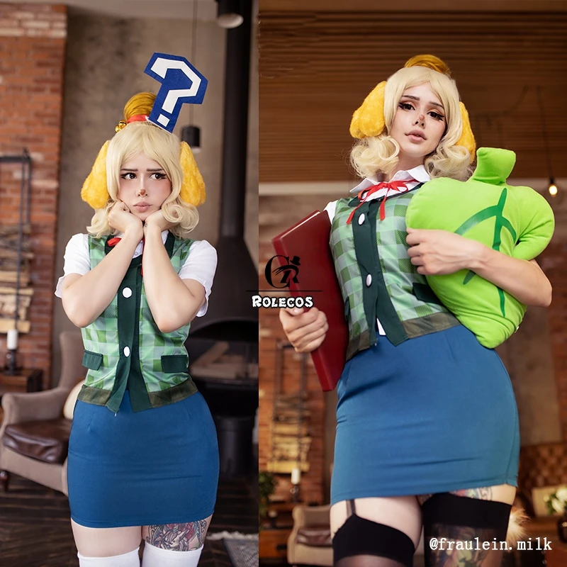 ROLECOS костюм для косплея по пересечению животных летний изабеля женский рубашка