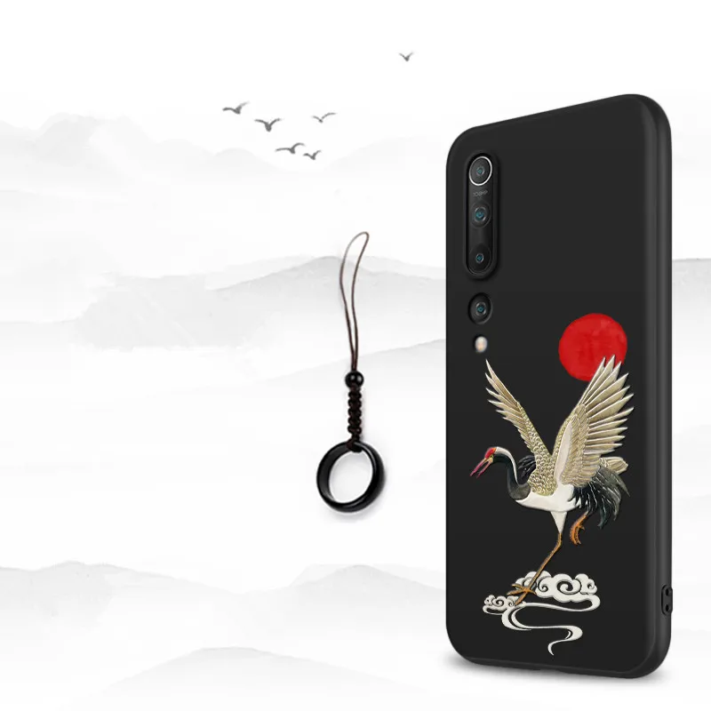 Матовый чехол для Xiaomi mi 10 Pro новый рельефный 3d Note защитный высокое качество черный