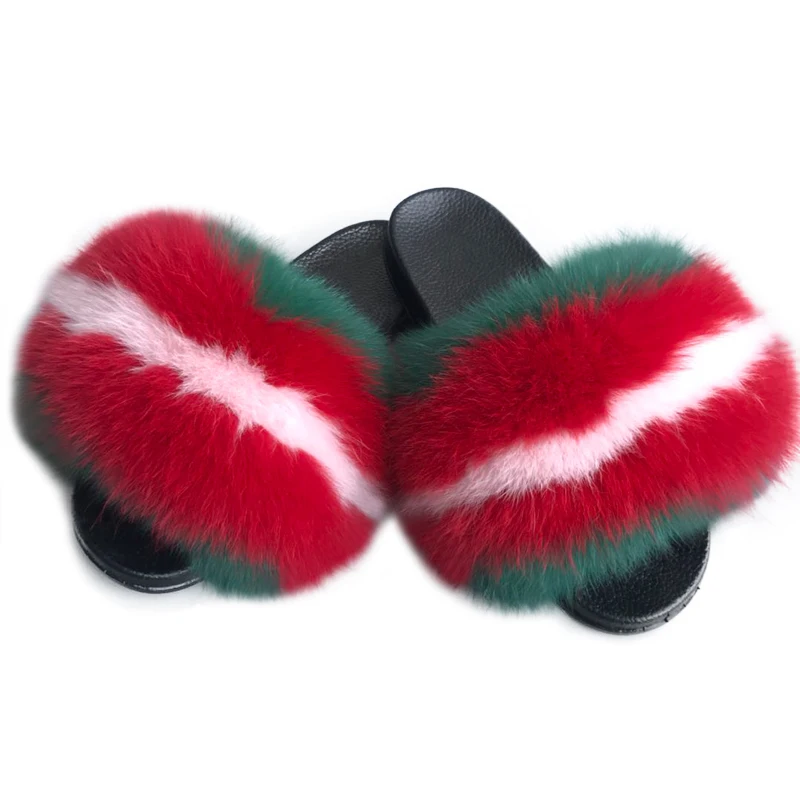 Шлепанцы MAOMAOFUR женские меховые шлепанцы летние | Женская одежда