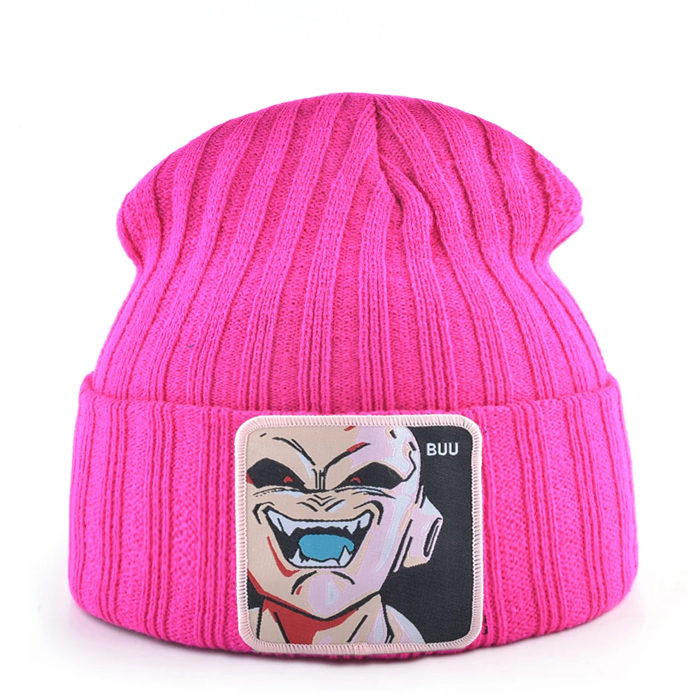 MAJIN BUU зимняя шапка для мужчин дракон вязаная шапочка с помпонами шапка s Женская Skullies Beanies для мужчин вязанная шапка с вышивкой унисекс теплые шапки Gorro