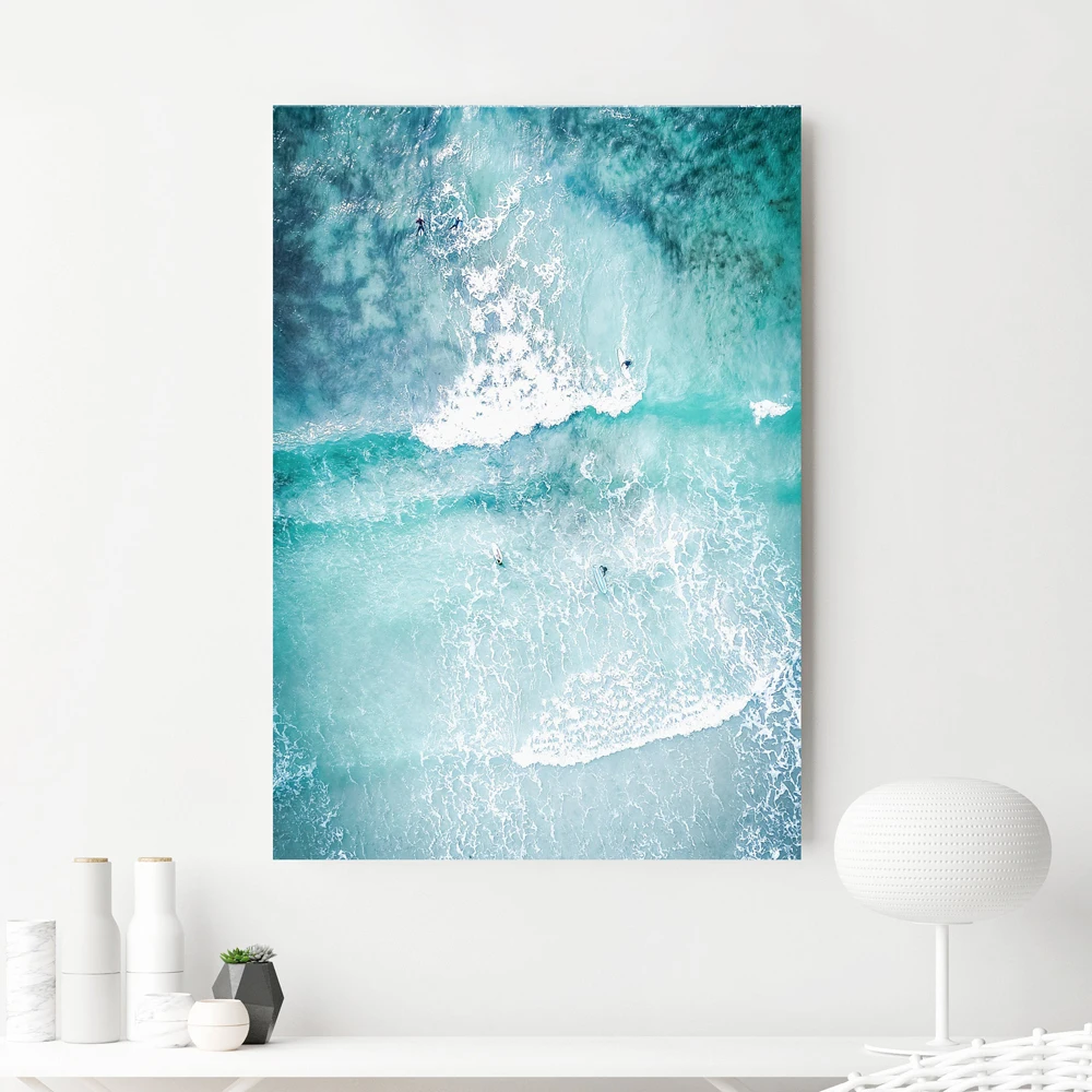 Плакаты и принты океанских волн в скандинавском стиле современная настенная