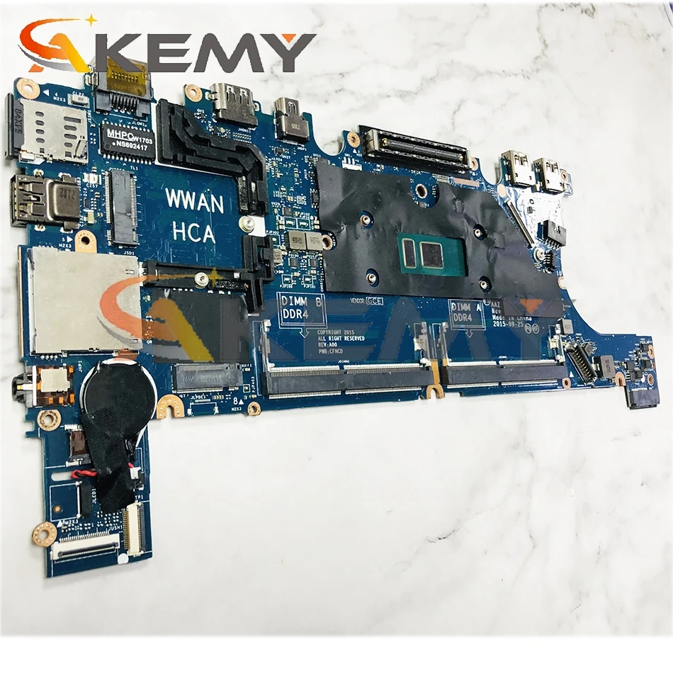 

CN-0T0V7J 0T0V7J T0V7J FOR DELL Latitude 7270 E7270 Laptop Motherboard AAZ50 LA-C451P With SR2F1 I7-6600U CPU 100% Fully Tested