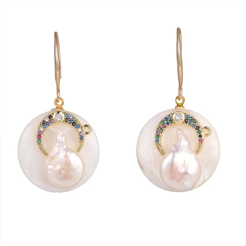 YMSHIPIN натуральный пресноводный жемчуг Висячие серьги ювелирные изделия 2019