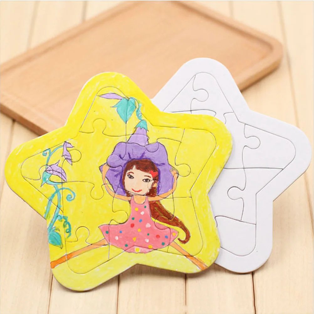 Puzzles Blank Puzzle Heart Pieces Painting Jigsaw Shaped Write To Draw On Child Drawing Kids