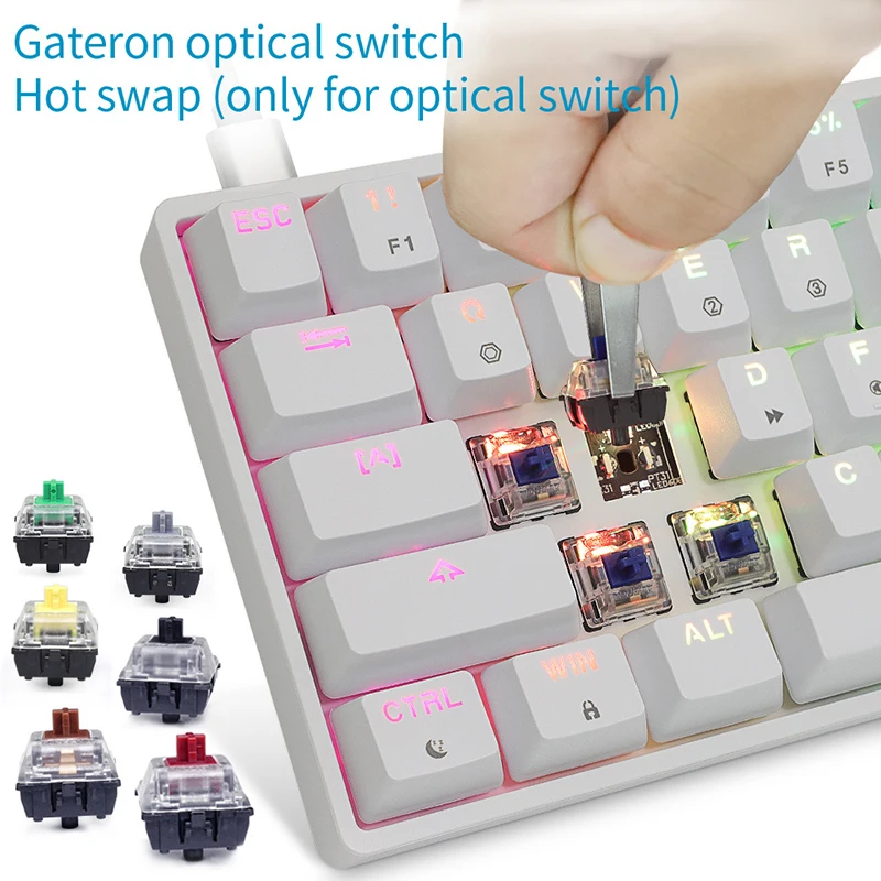 skyloong gk68 gaming mechanical keyboard wired programmable optical hot swappable rgb backlight 68 key gamer keyboard for pcwin free global shipping