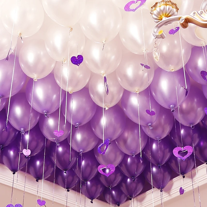 

10 Inch Balloons and 100 Pearlescent Balloons Decoration, The Opening Ceremony Wedding Scene Arches Dress Up The Room Layout