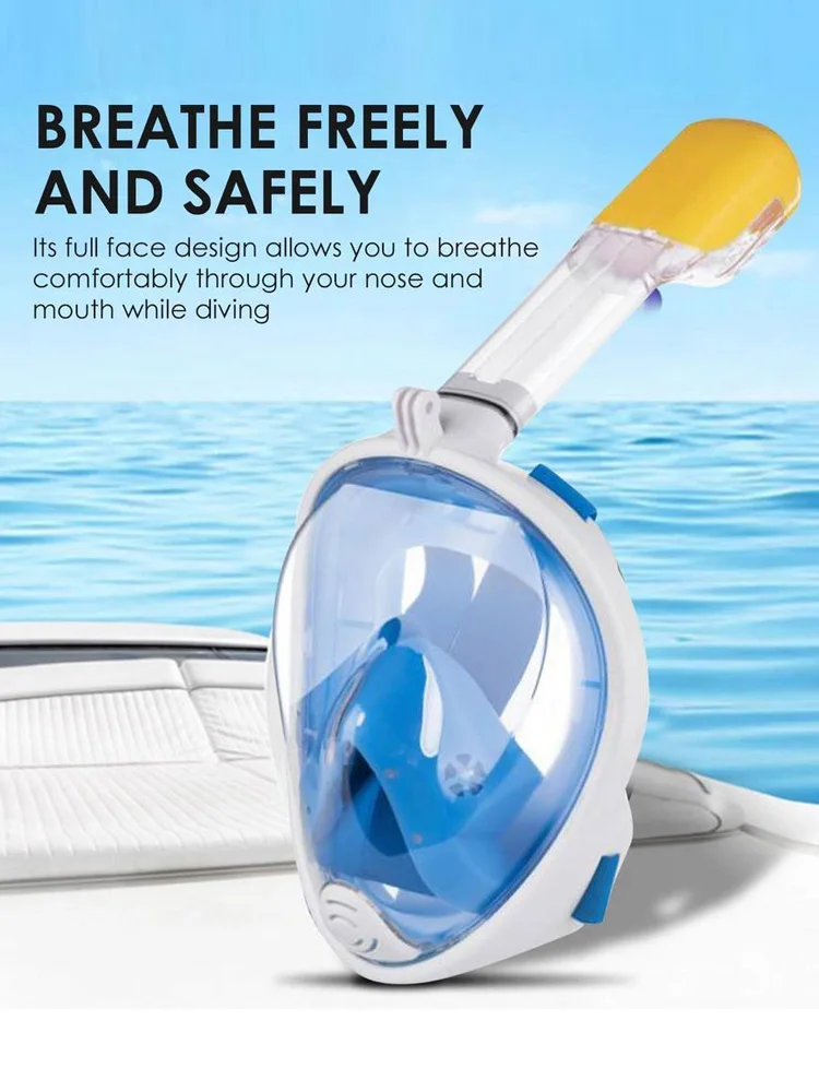 

Diving Mask Full Face Underwater Snorkeling Mask Anti Fog Mask Set Safe and Waterproof Respiratory Masks Scuba Diving Equipment