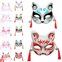 unisex japanese fox mask cosplay masquerade festival hand painted fox masks costumes props accessories japanese fox mask