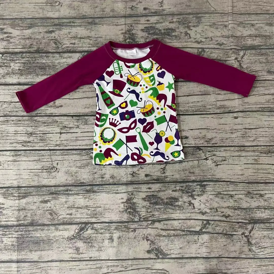 

Long Sleeve Rglan T-shirt Baby Boys Girls Top St. Patrick Clothing