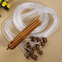 new 1 2m 48 12 high quality different sizesset tunisian carbonized bamboo needle crochet hooks 12pcs 12 different sizes